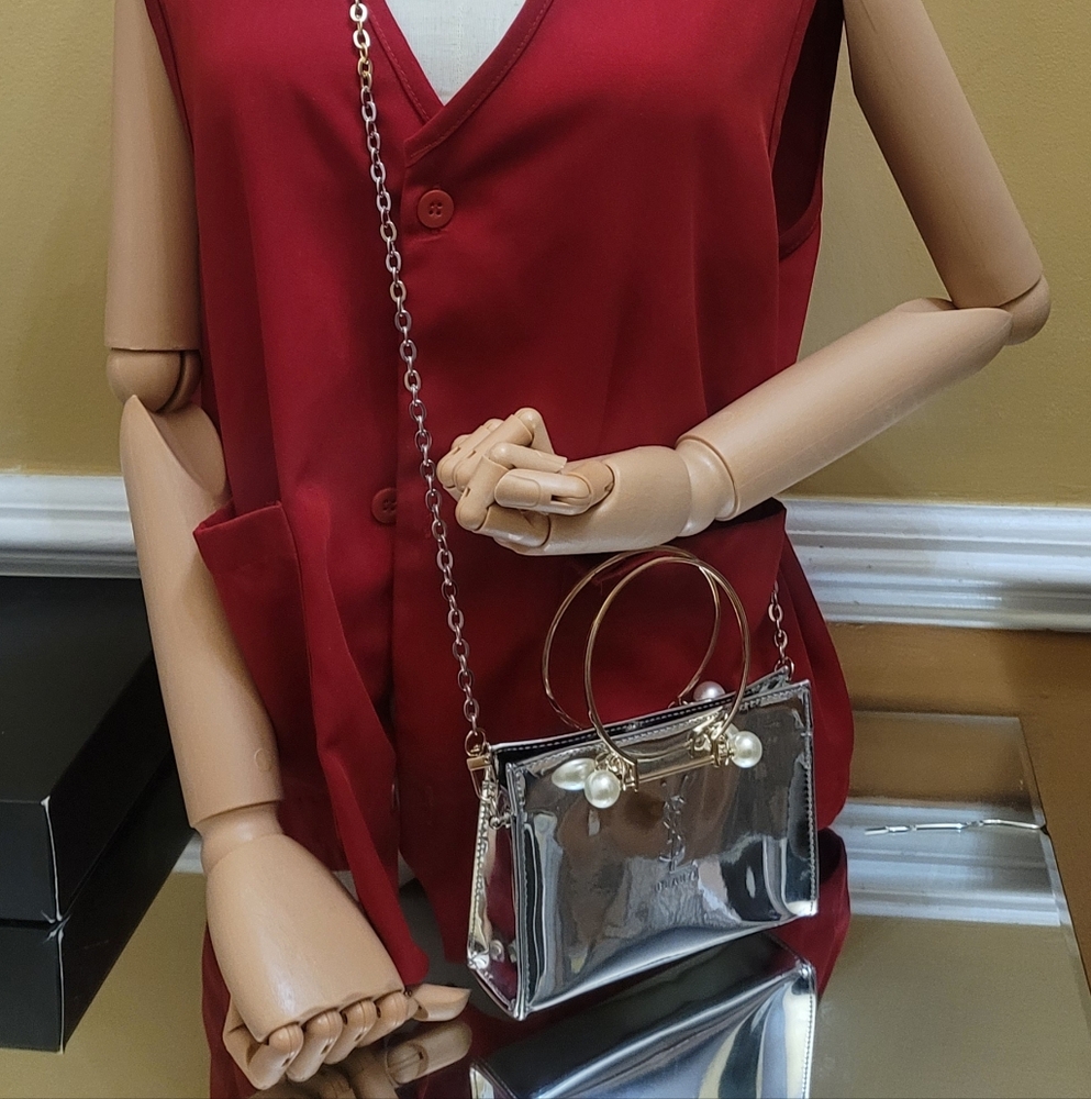 Yves Saint Laurent Gold and Silver Beauty Pouch - Picture 13 of 16